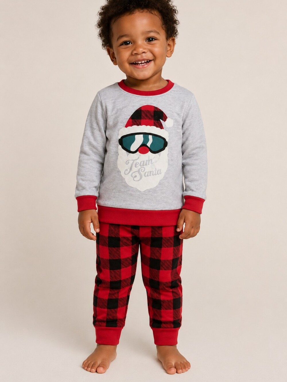 Mini Bean Toddler Team Santa 2PC Pajama Set - NWT